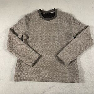 Truth Men’s Gray Geometric Pattern Sweater, Long sleeves, Size S